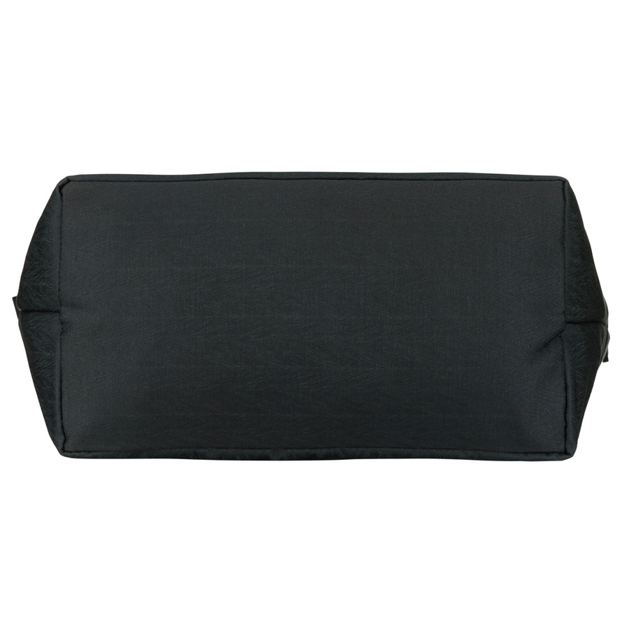 Szara shopperka damska zamykana suwakiem z kieszonką zewnętrzną - Rovicky