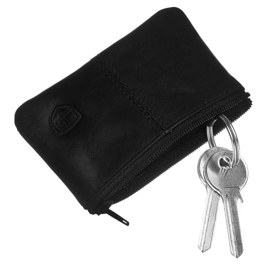 Listonoszka męska ze skóry naturalnej w czarnym kolorze, zamykana suwakiem i na magnes - Peterson