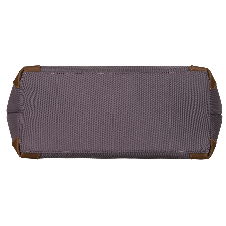 Duża shopperka damska w szarym kolorze, jednokomorowa, zawieszona na uchwytach i doczepianym pasku - Peterson