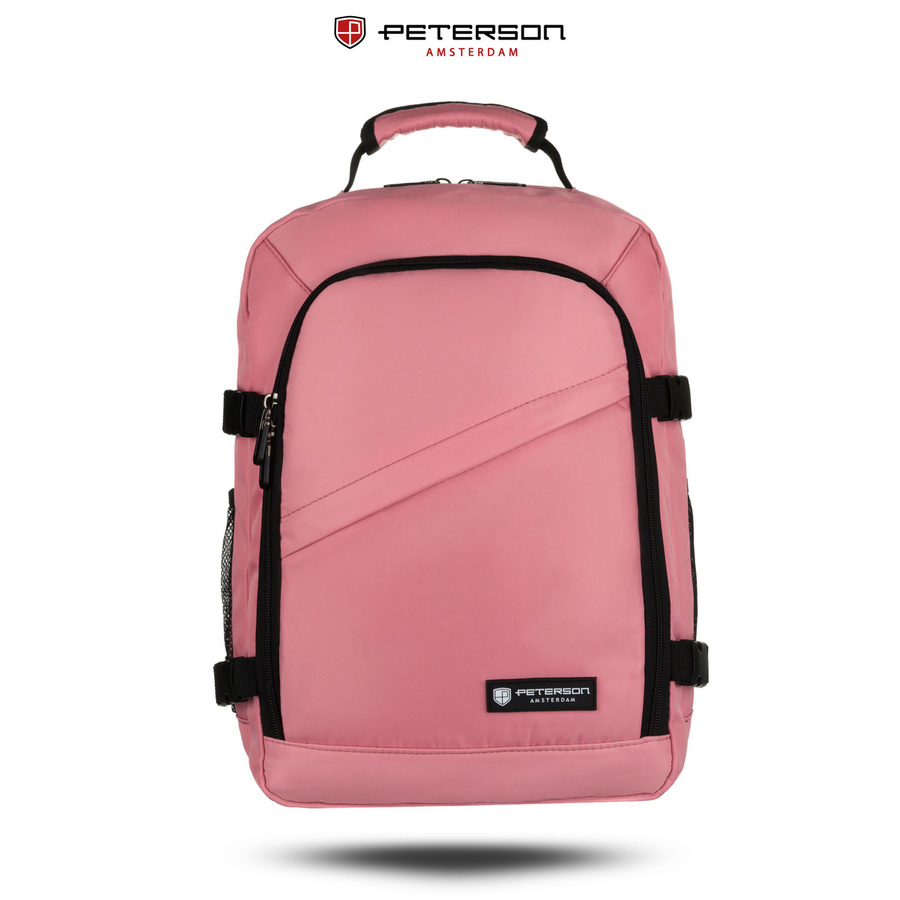 Różowy plecak podróżny zawieszony na regulowanych szelkach - Peterson