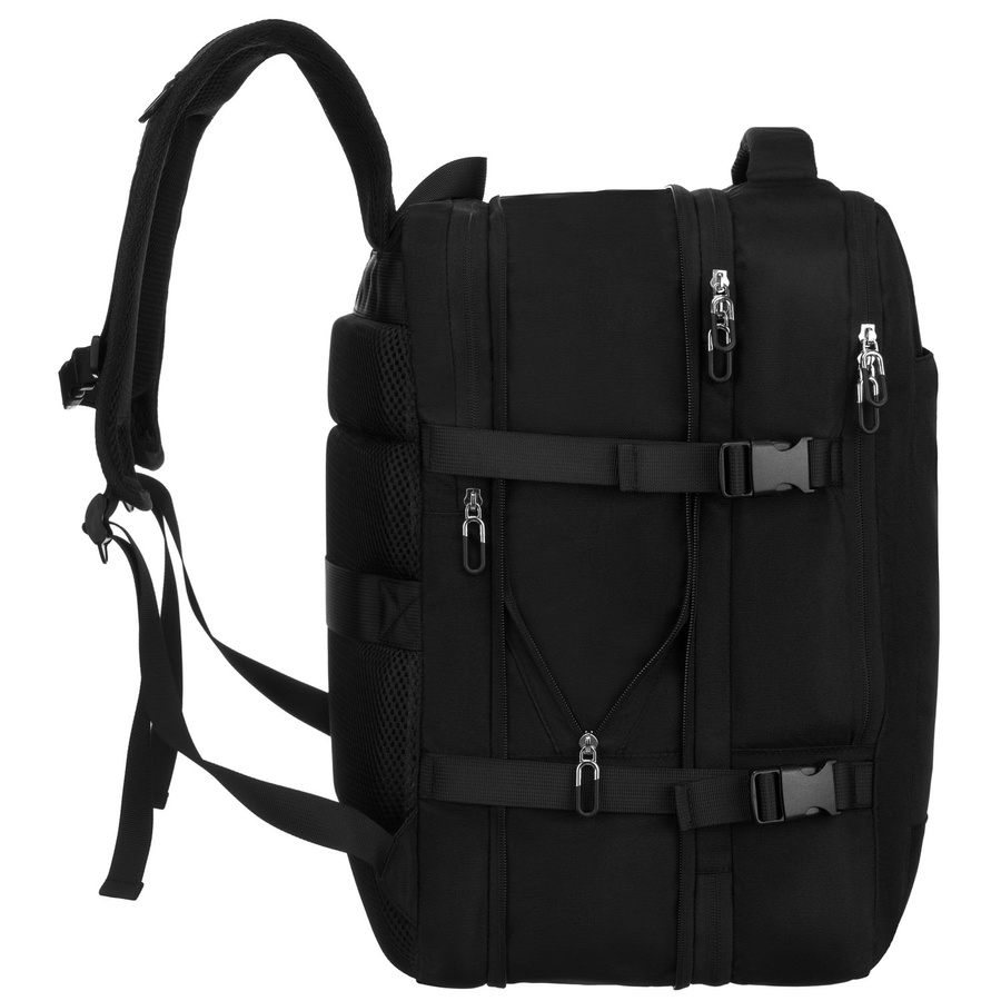 Czarny, podróżny plecak idealny na bagaż podręczny do samolotu - Peterson