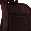 Bordowy plecak damski wykonany z poliestru, zawieszony na regulowanych szelkach - Peterson