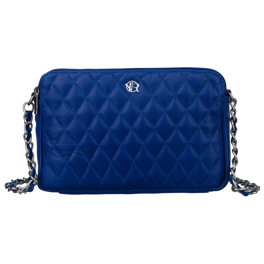 Pikowana listonoszka damska ze skóry naturalnej - Rovicky