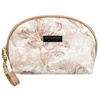 Kompaktowa, beżowa kosmetyczka damska z botanicznym printem - Peterson
