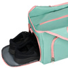 Miętowo-różowa, weekendowa torba podróżna z komorą termiczną na obuwie - Peterson