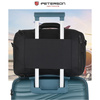 Plecak podróżny w czarnym kolorze zamykany suwakiem, idealny na bagaż podręczny - Peterson