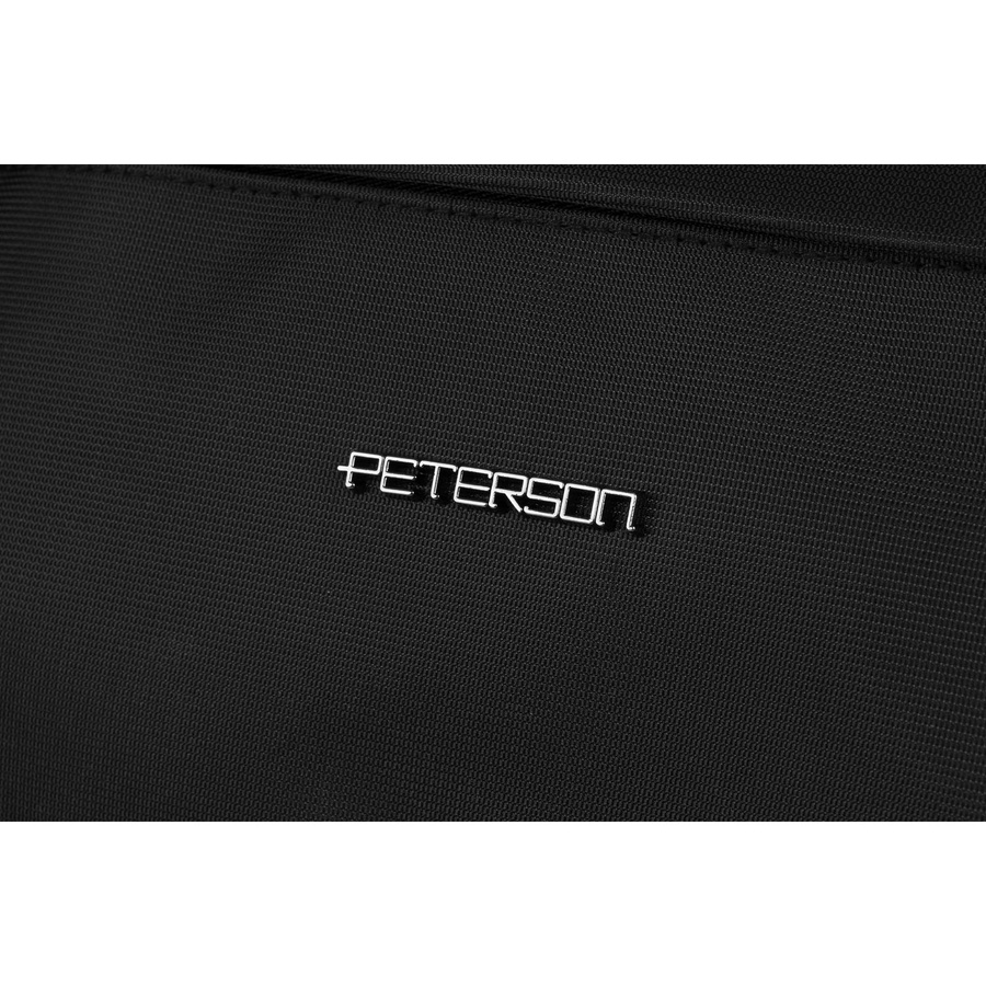 Męska, czarna kosmetyczka podróżna z poliestru zamykana suwakiem - Peterson