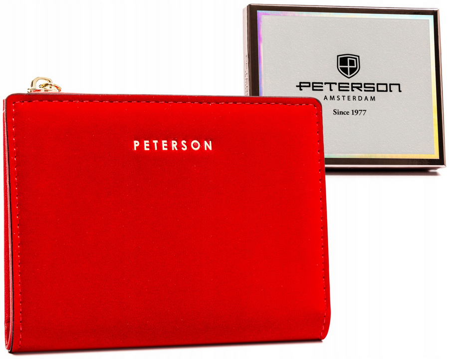 Mała portmonetka damska ze skóry ekologicznej - Peterson