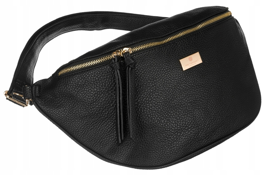 Duża saszetka damska ze skóry ekologicznej - Peterson