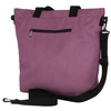 Shopperka damska w fioletowym kolorze, jednokomorowa i zamykana suwakiem z kieszonką zewnętrzną - Rovicky