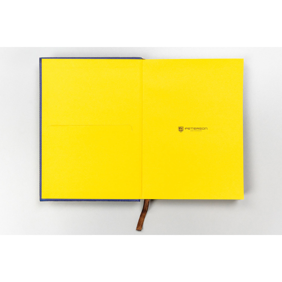 Notes w granatowym kolorze w twardej oprawie i formacie B6 zadrukowany w kropki - Peterson