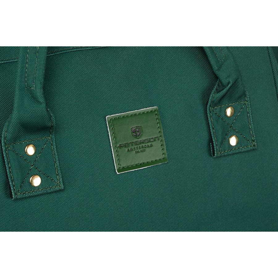 Podróżny plecak damski z poliestru w zielonym kolorze z miejscem na laptopa - Peterson