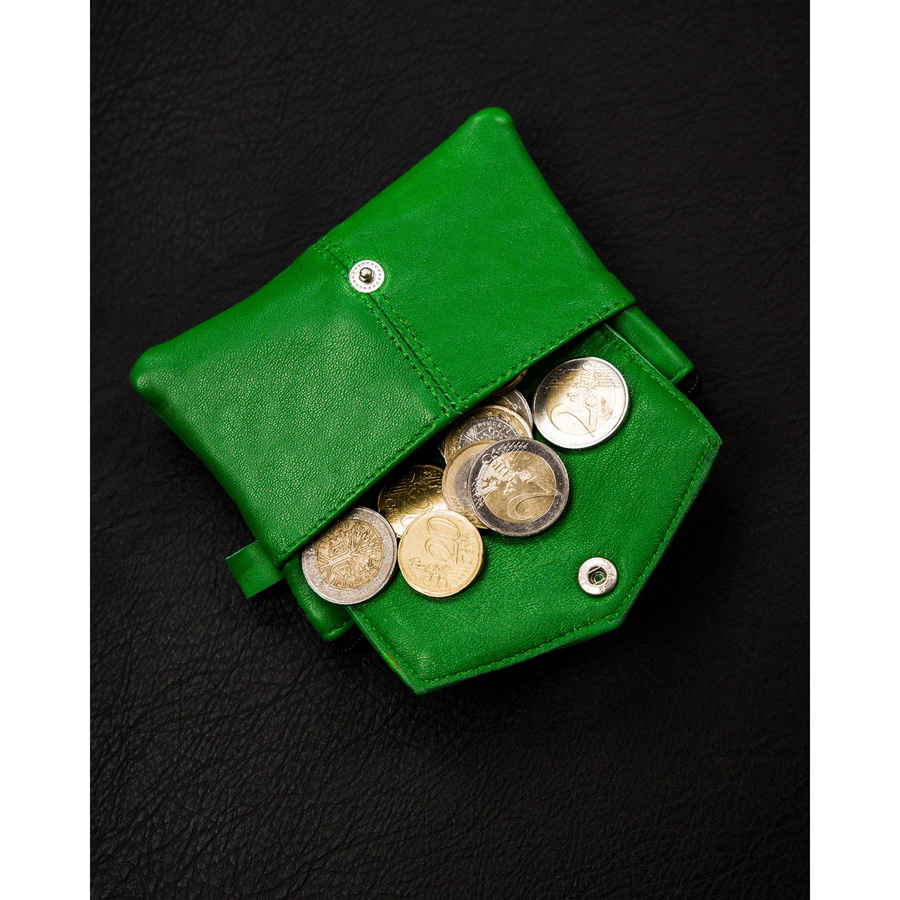 Skórzane etui na klucze w ciemno zielonym kolorze
