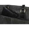 Czarna, skórzana torba męska na dokumenty z miejscem na laptopa - Peterson