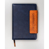 Granatowo-brązowy notes w twardej oprawie w formacie A5 zapinany magnesem - Peterson