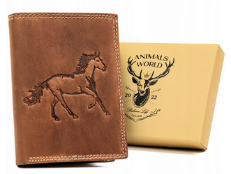 Duży, pionowy portfel męski ze skóry naturalnej - Always Wild