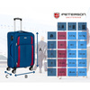 Mała walizka kabinowa z miękkiego materiału poliestrowego w niebiesko-czerwonym kolorze - Peterson