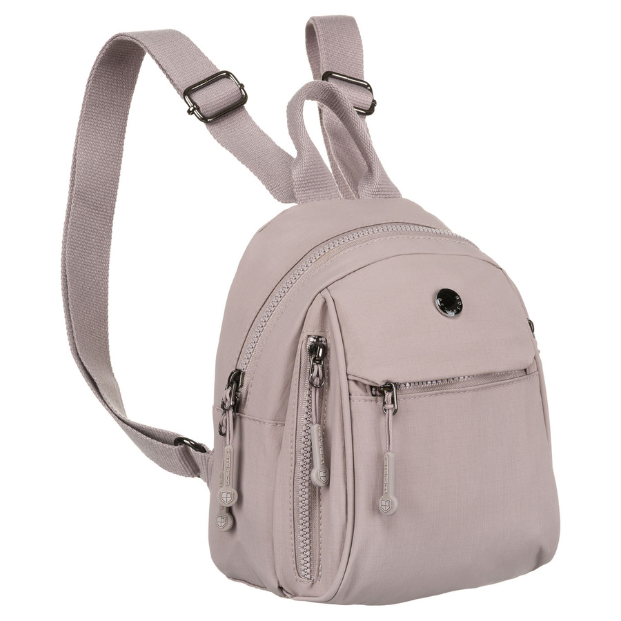 Miejski plecak damski z poliestru w modnym kolorze lila - Peterson