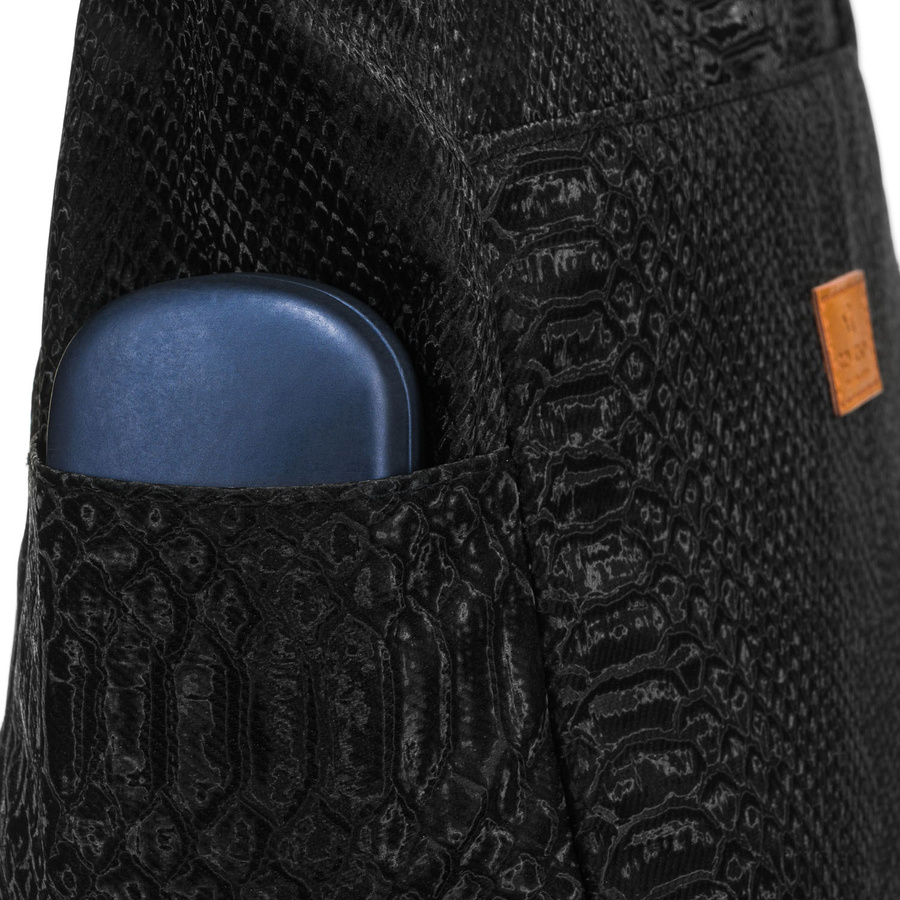 Duży shopper damski z poliestru w czarnym kolorze - Rovicky