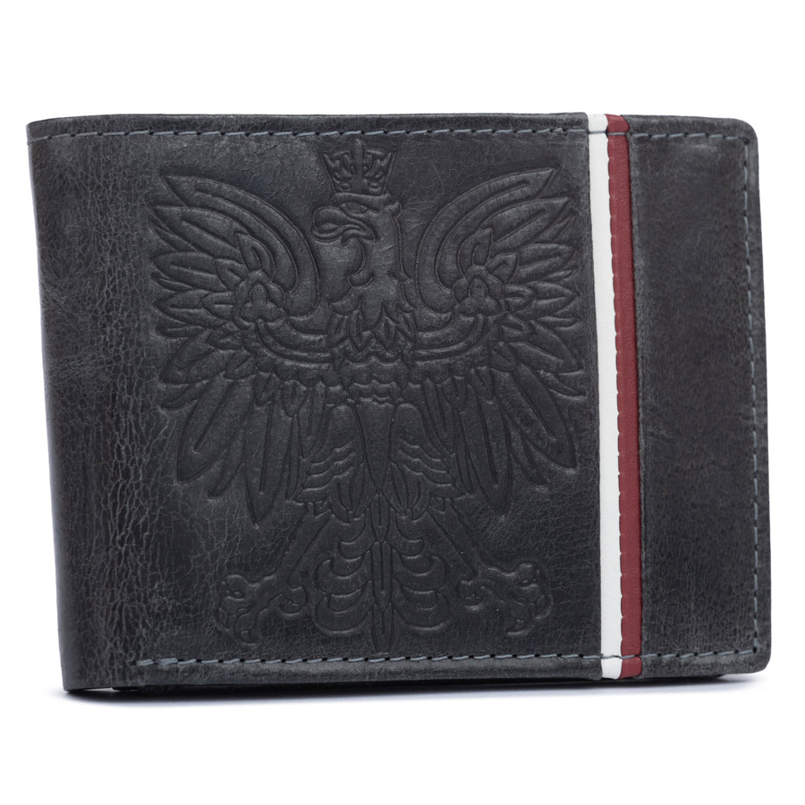 Duży, patriotyczny portfel męski z systemem RFID