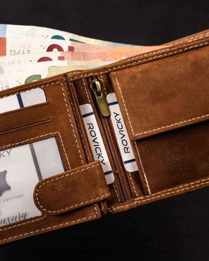 Duży portfel męski ze skóry naturalnej - Always Wild