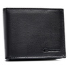 Duży, czarny portfel męski ze skóry naturalnej wyposażony w system RFID - Rovicky