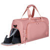 Różowa torba weekendowo-podróżna z komorą boczną na buty - Peterson