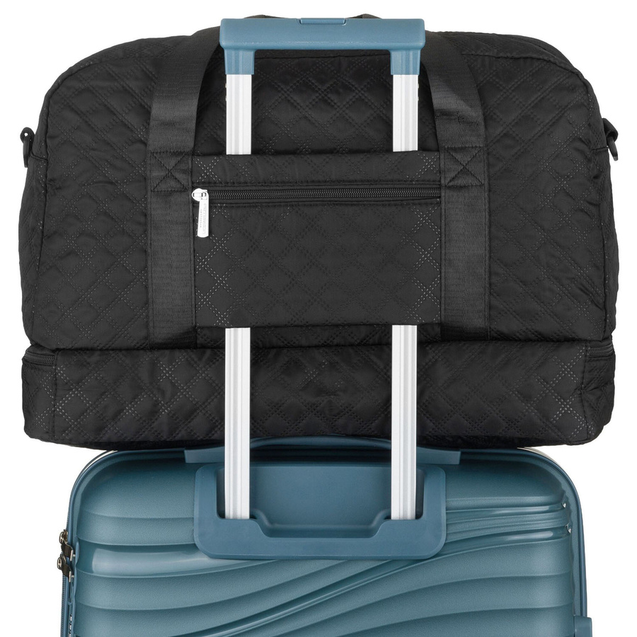 Sportowa, treningowa torba w czarnym kolorze wykonana z poliestru - Peterson