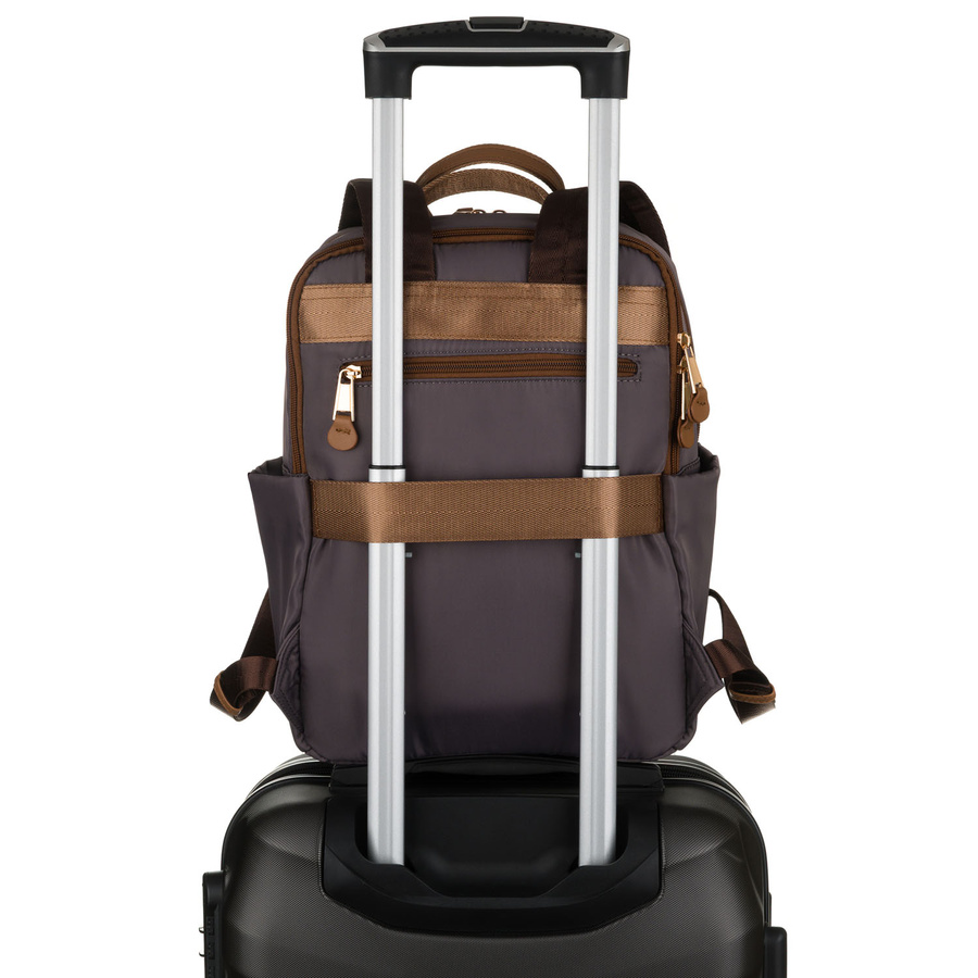 Szary, miejski plecak damski z nylonu - Peterson