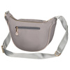 Szara torebka damska z nylonu, zawieszona na regulowanym pasku i zamykana suwakiem - Peterson