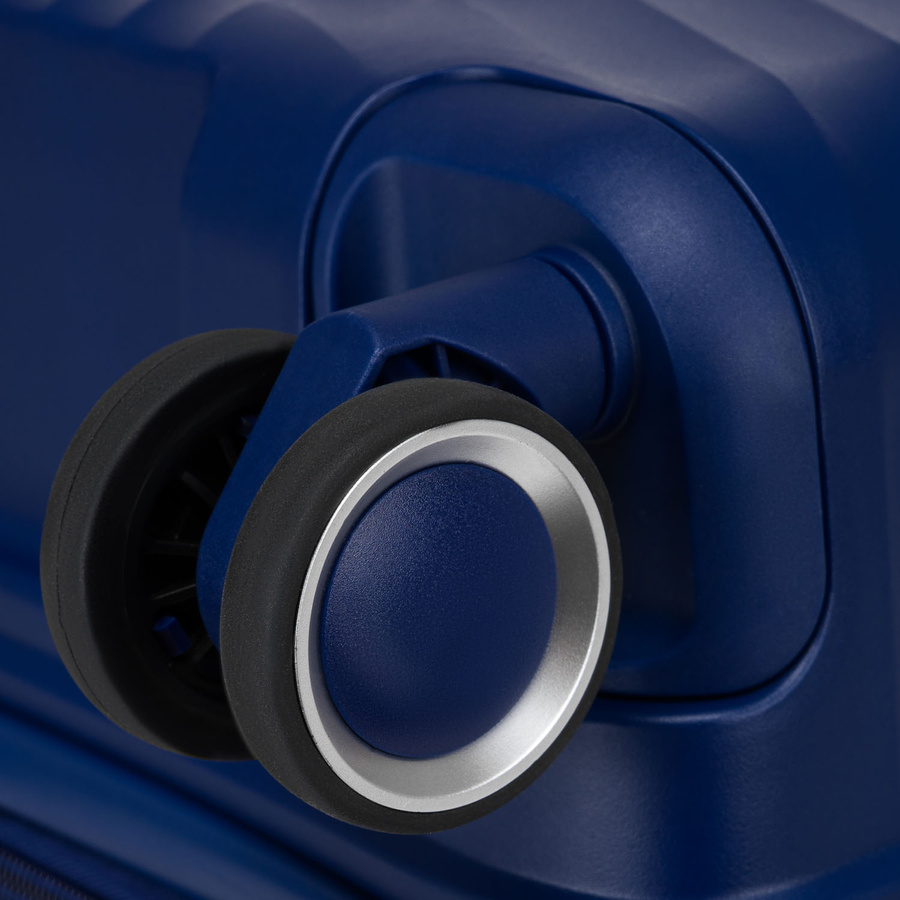 Kabinowa, granatowa walizka podróżna z teleskopowym uchwytem - Peterson