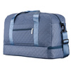Treningowa torba wykonana z poliestru w niebieskim kolorze, dwukomorowa i zamykana suwakiem - Peterson