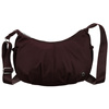 Bordowa torebka damska z poliestru zamykana suwakiem, dwukomorowa - Peterson
