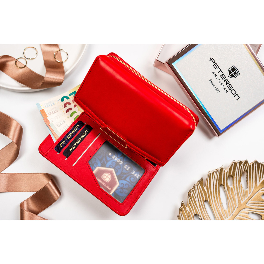 Damski zestaw prezentowy fashion: portfel , długopis, brelok - Peterson