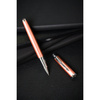 Długopis metalowy w różowo-srebrnym kolorze z czarnym wkładem - Peterson