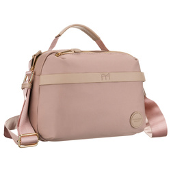 Różowa listonoszka damska z nylonu zamykana suwakiem - Peterson