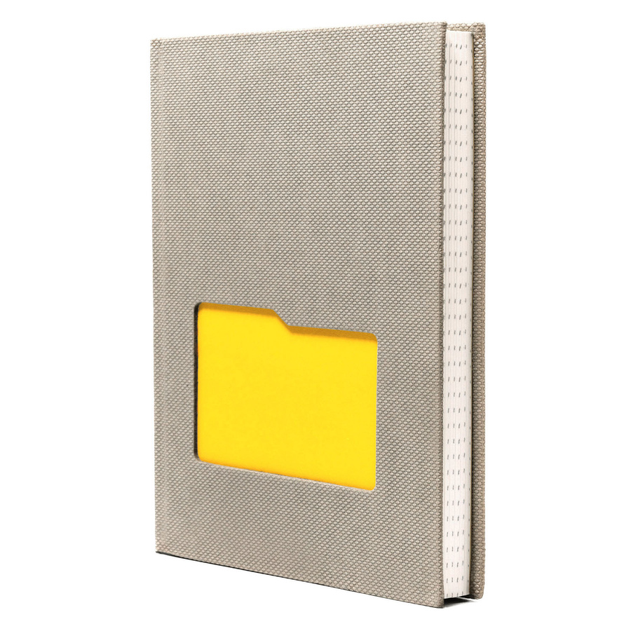 Szary notes w twardej oprawie zadrukowany w kropki - Peterson