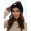 Czarna czapka z pomponem do zimowych stylizacji - Peterson