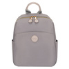 Szary plecak damski z nylonu i skóry ekologicznej z kieszonką zewnętrzną - Peterson