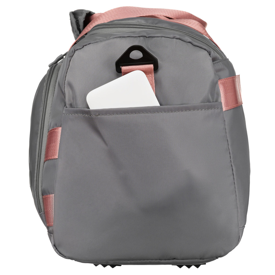 Torba weekendowo-podróżna w szaro-różowym kolorze z uchwytem na walizkę - Peterson