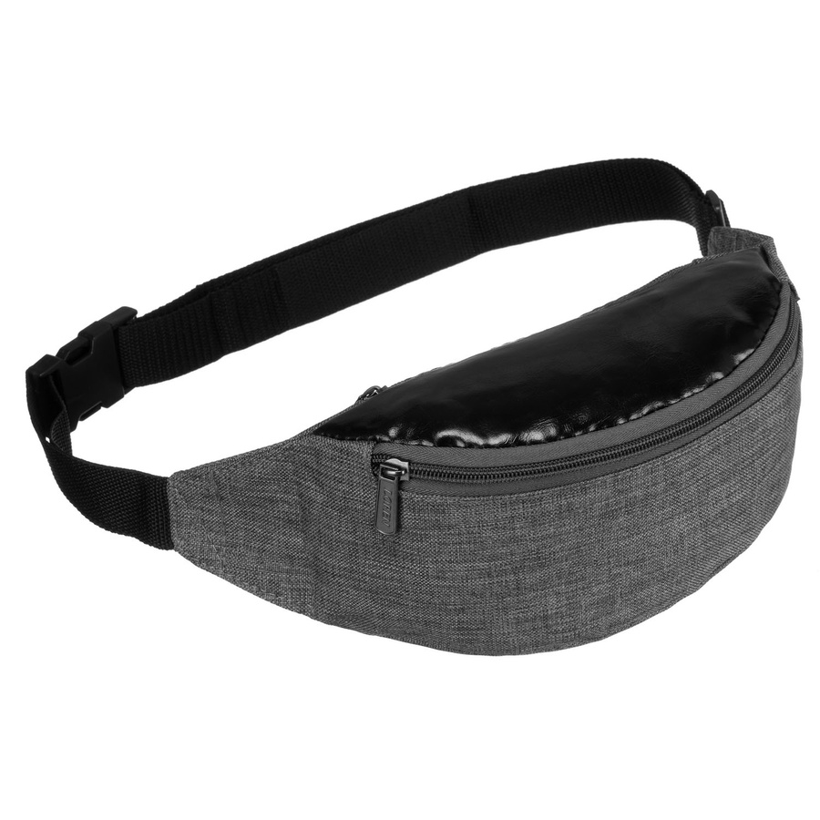 Sportowa saszetka z poliestru w szarym kolorze - Loren