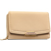 Beżowy portfel damski ze skóry ekologicznej w orientacji poziomej - Peterson