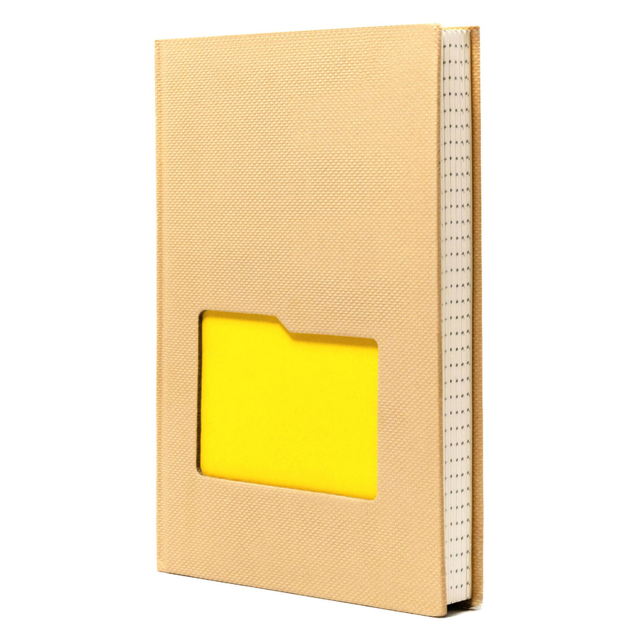 Beżowy notes w twardej oprawie w formacie B6 zadrukowany w kropki - Peterson