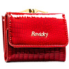Mały, czerwony portfel damski ze skóry naturalnej z systemem RFID - Rovicky