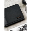 Czarny, kompaktowy portfel męski wykonany ze skóry ekologicznej - Peterson