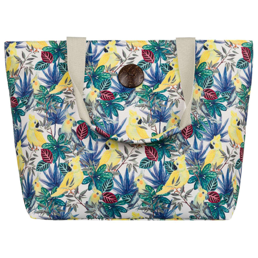 Duża shopperka damska z motywem w kwiaty