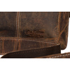 Skórzana listonoszka męska w brązowym kolorze ze złotymi okuciami - Peterson