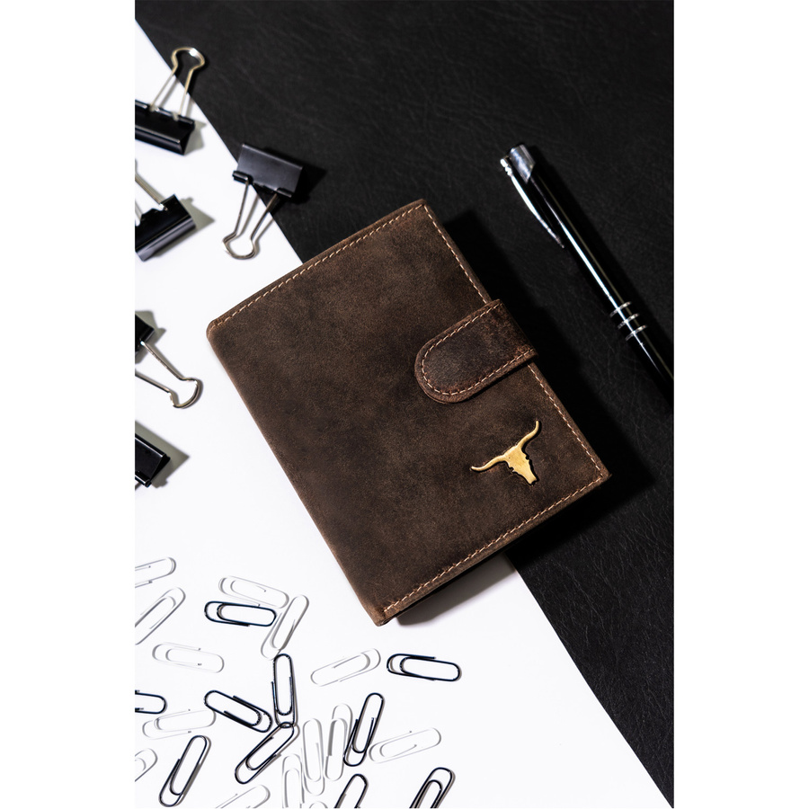 Duży portfel męski z bydlęcej skóry naturalnej - Buffalo Wild