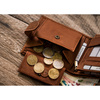 Klasyczny, skórzany portfel męski w brązowym kolorze