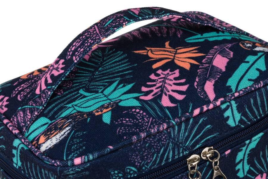 Kolorowa kosmetyczka damska z organizerem na pędzle - Peterson